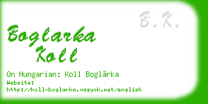 boglarka koll business card